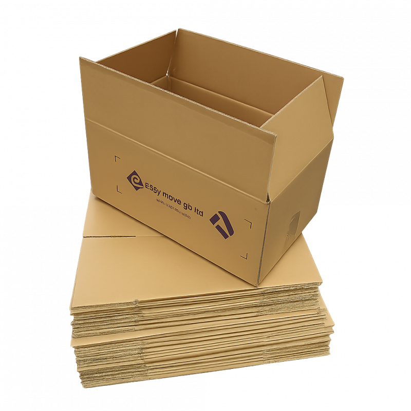 kit mudanza mediano con 24 cajas usadas y 2 rollos de precinto