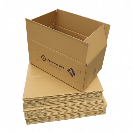 kit mudanza mediano con 24 cajas usadas y 2 rollos de precinto