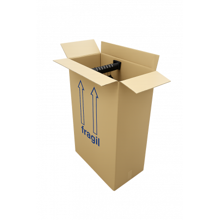 caja armario perchero 50x33x101 cm con barra y carton canal doble