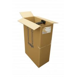 caja armario perchero 50x33x101 cm con barra y carton canal doble